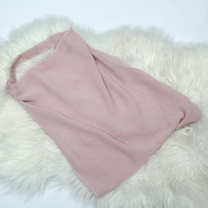 Chiffon Elastic Niqab -  Powder Pink