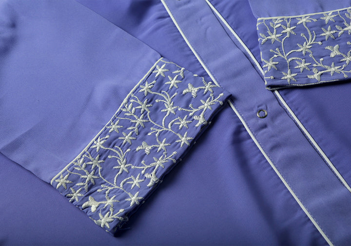 Ferozi Sleeves Embroidery Abaya