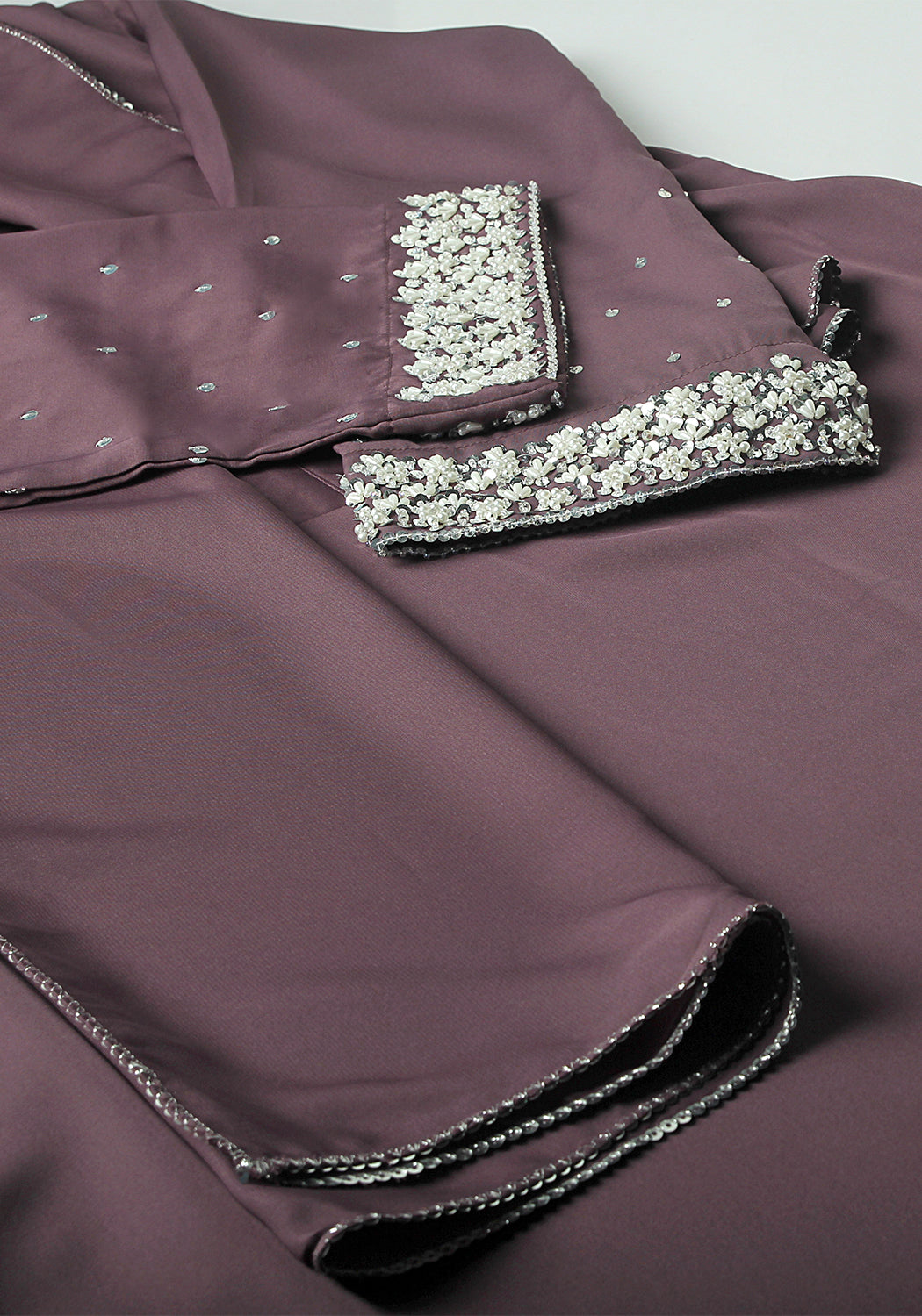 Mauve Kids Handwork Abaya