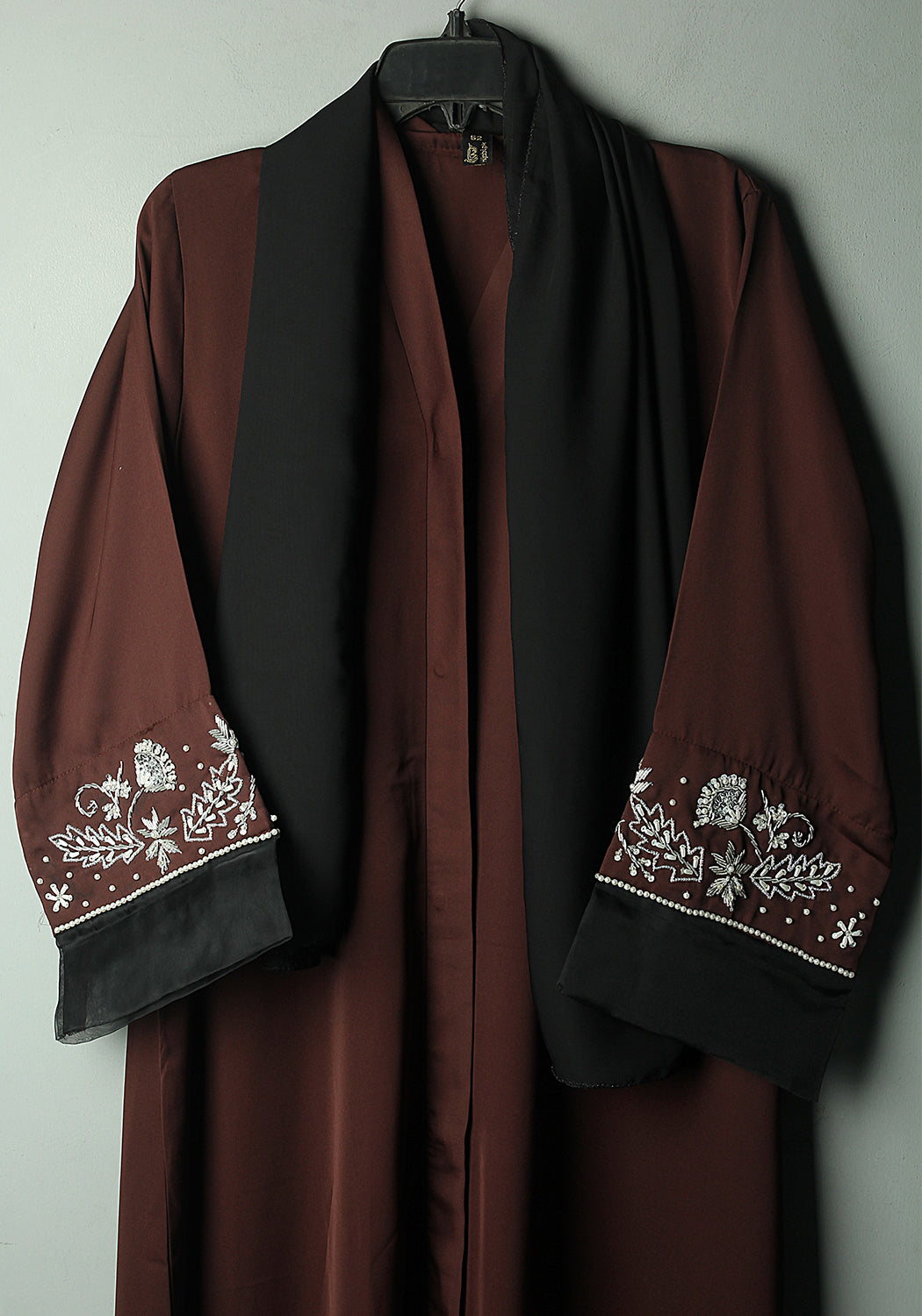 Chocolate Brown Kids Handwork Abaya