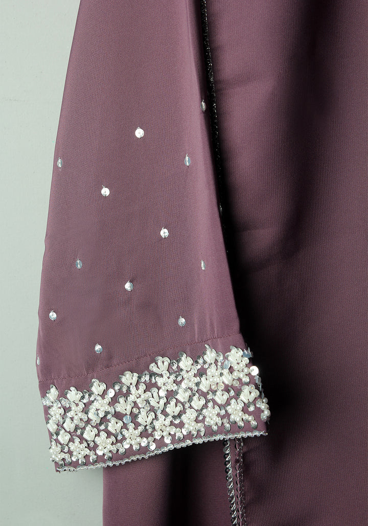 Mauve Kids Handwork Abaya