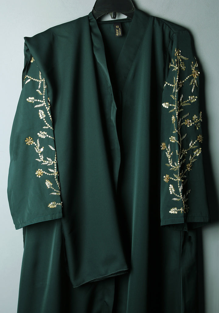 Bottle Green Handwork Abaya