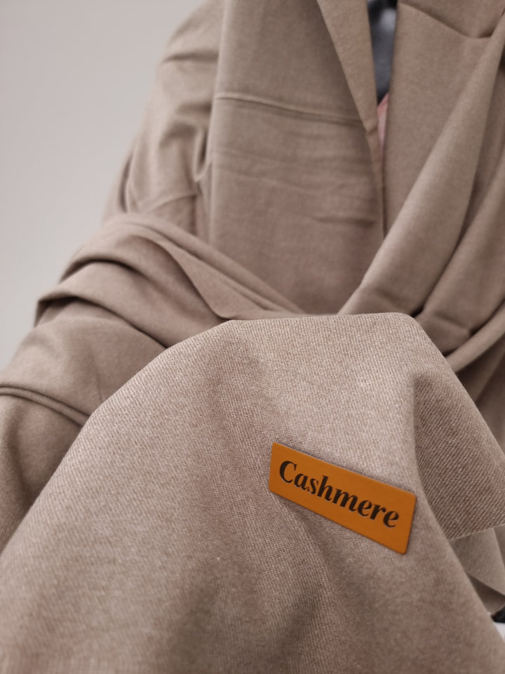 Woolen Cashmere Shawl-Khaki