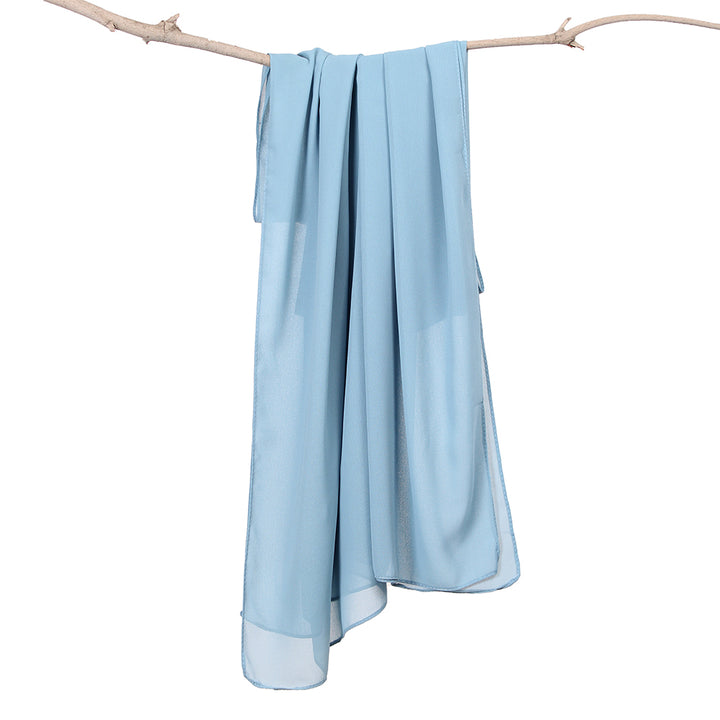 Solid Chiffon Pine Blue