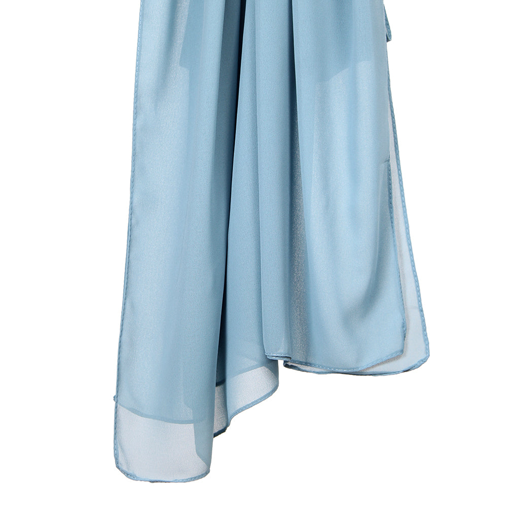 Solid Chiffon Pine Blue