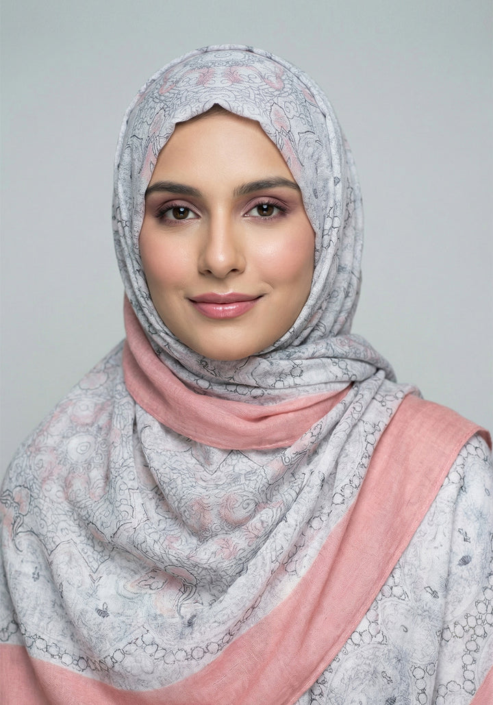 Yasmin Cotton Hijab - Peach