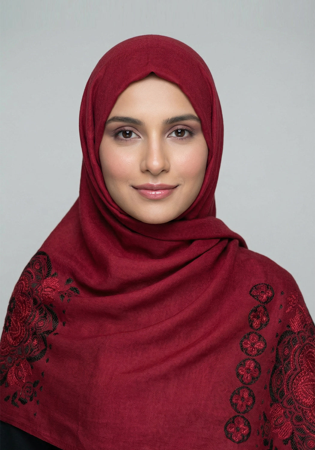 Humna Lawn Hijab - Red