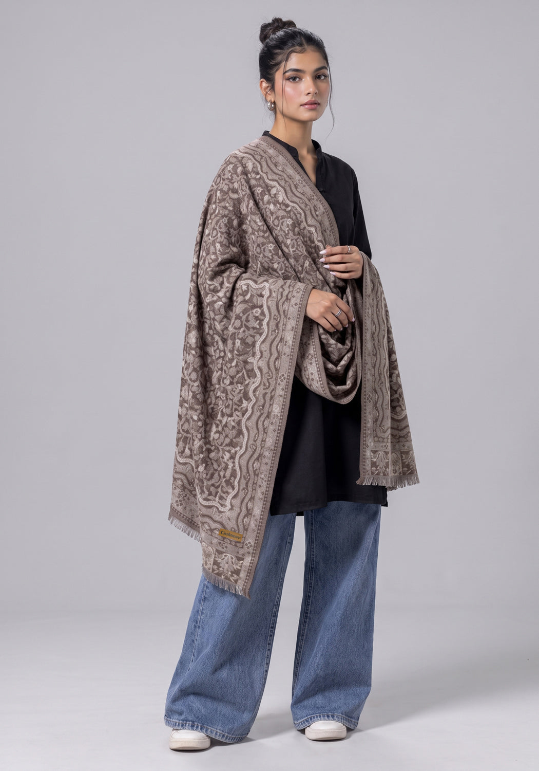 Saya Kani Pashmina Hijab - Brown