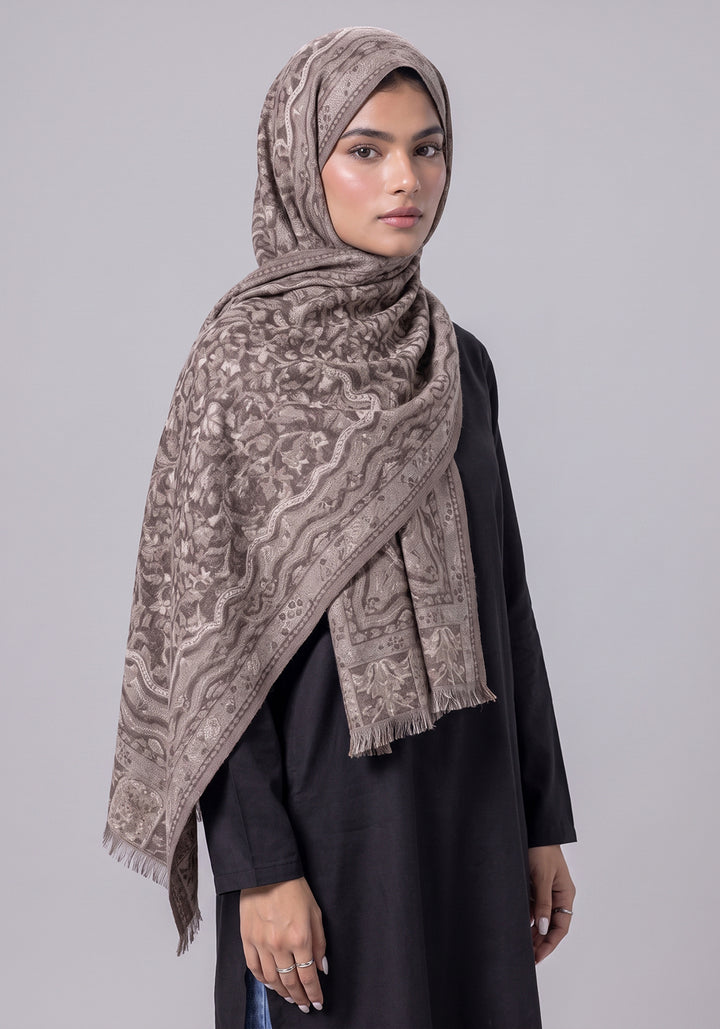 Saya Kani Pashmina Hijab - Brown