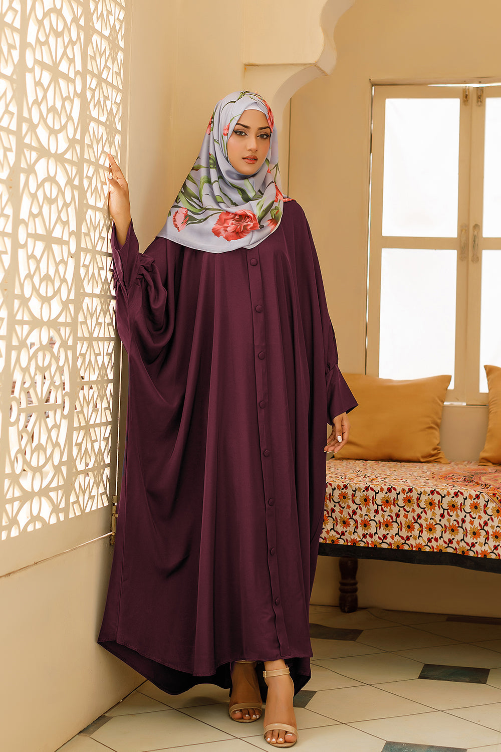 Serene Abaya - Maroon