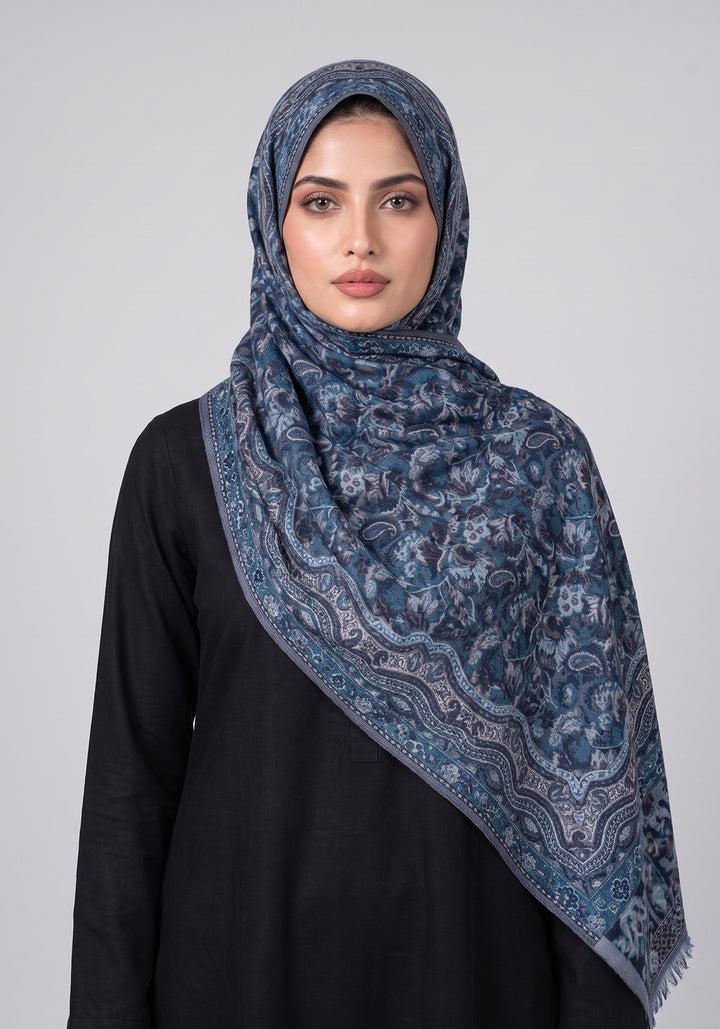 Saya Kani Pashmina Hijab - Navy Blue