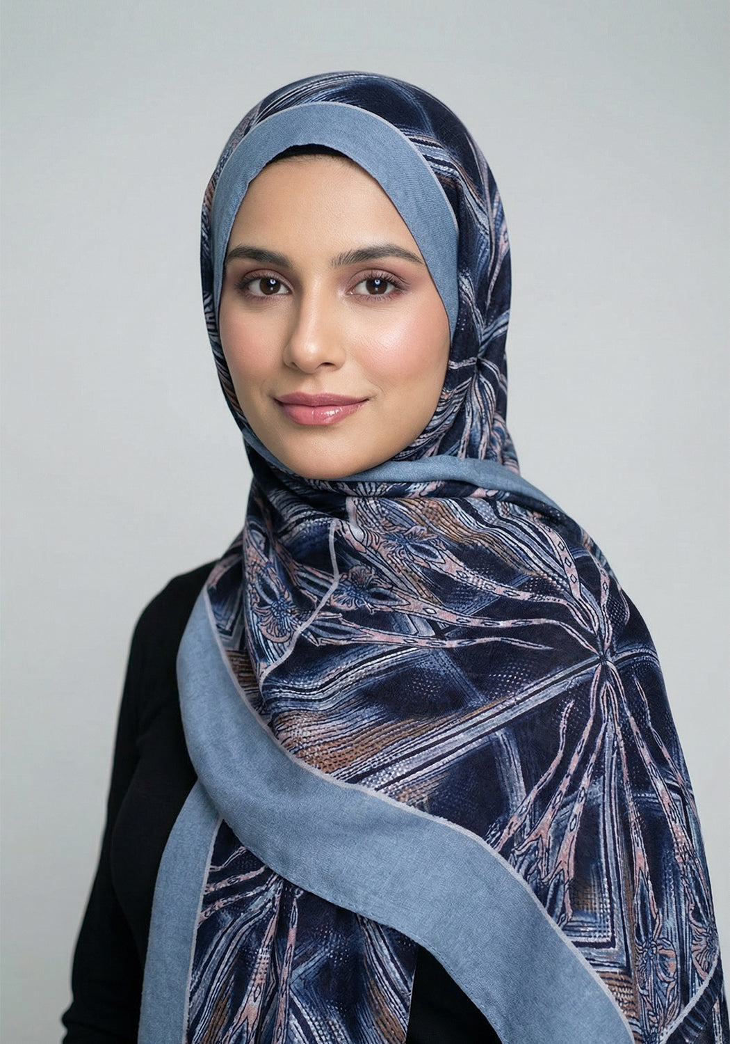 Ashi Cotton Hijab - Slate Grey