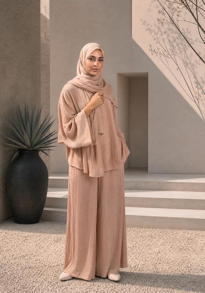 Beige Textured Co-Ord Set