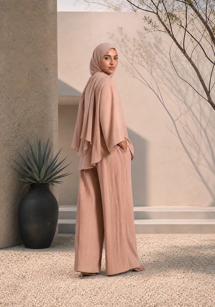 Beige Textured Co-Ord Set