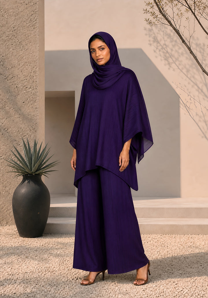 Purple Textured Co-Ord Set