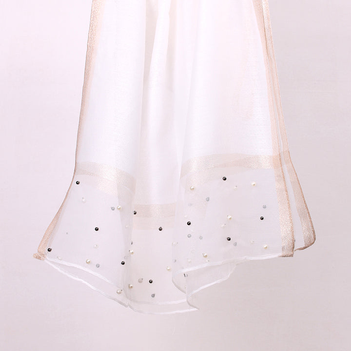 Organza Pearl White