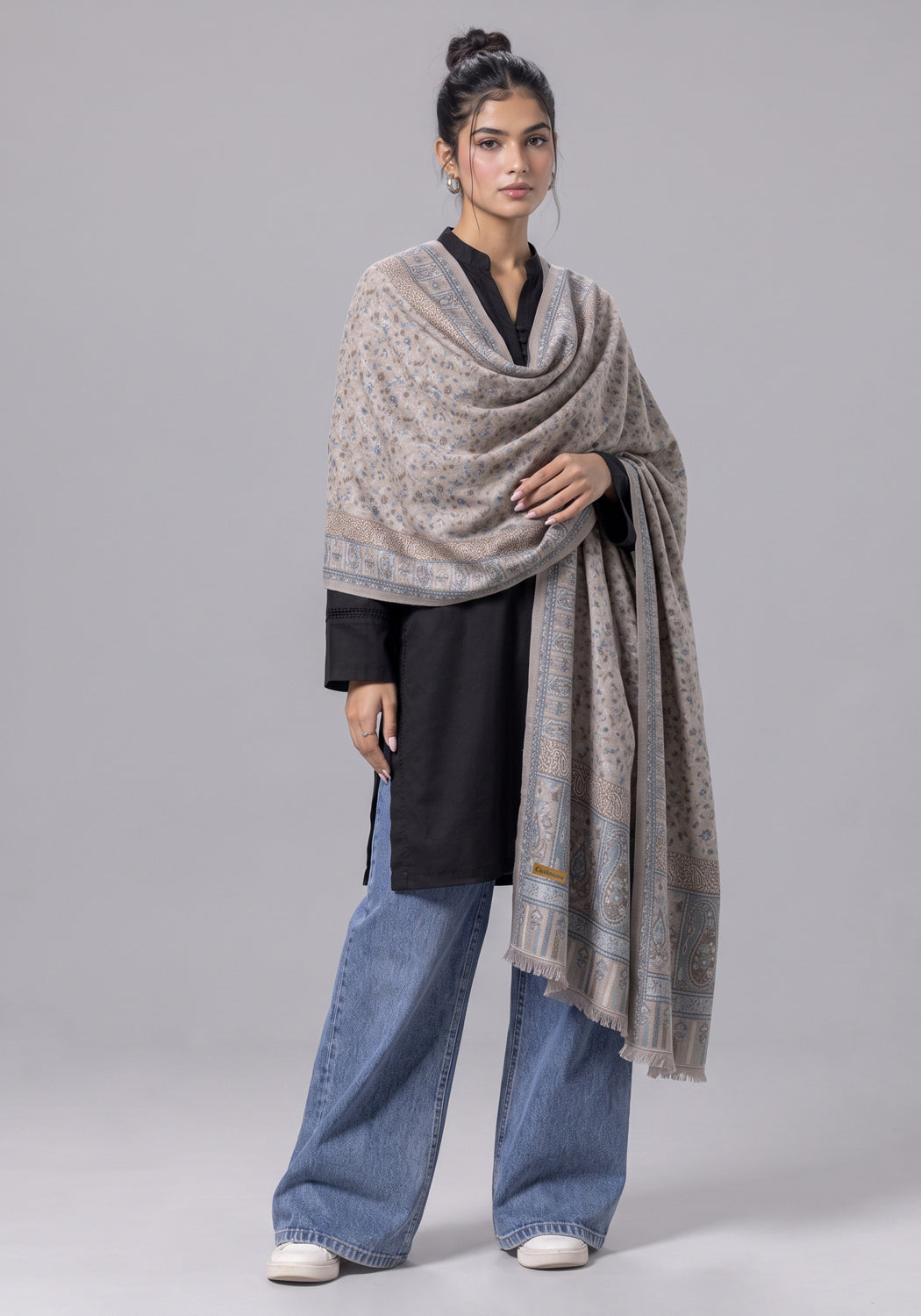 Warda Kani Pashmina Hijab - Light Brown