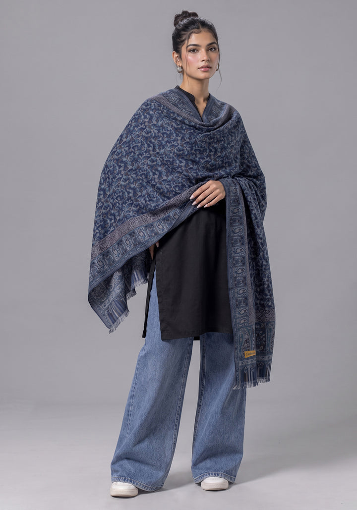 Warda Kani Pashmina Hijab - Navy Blue