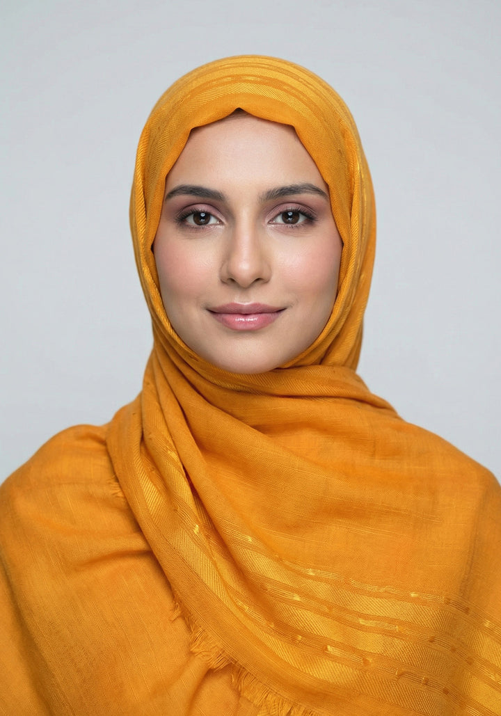 Ava Cotton Hijab - Yellow