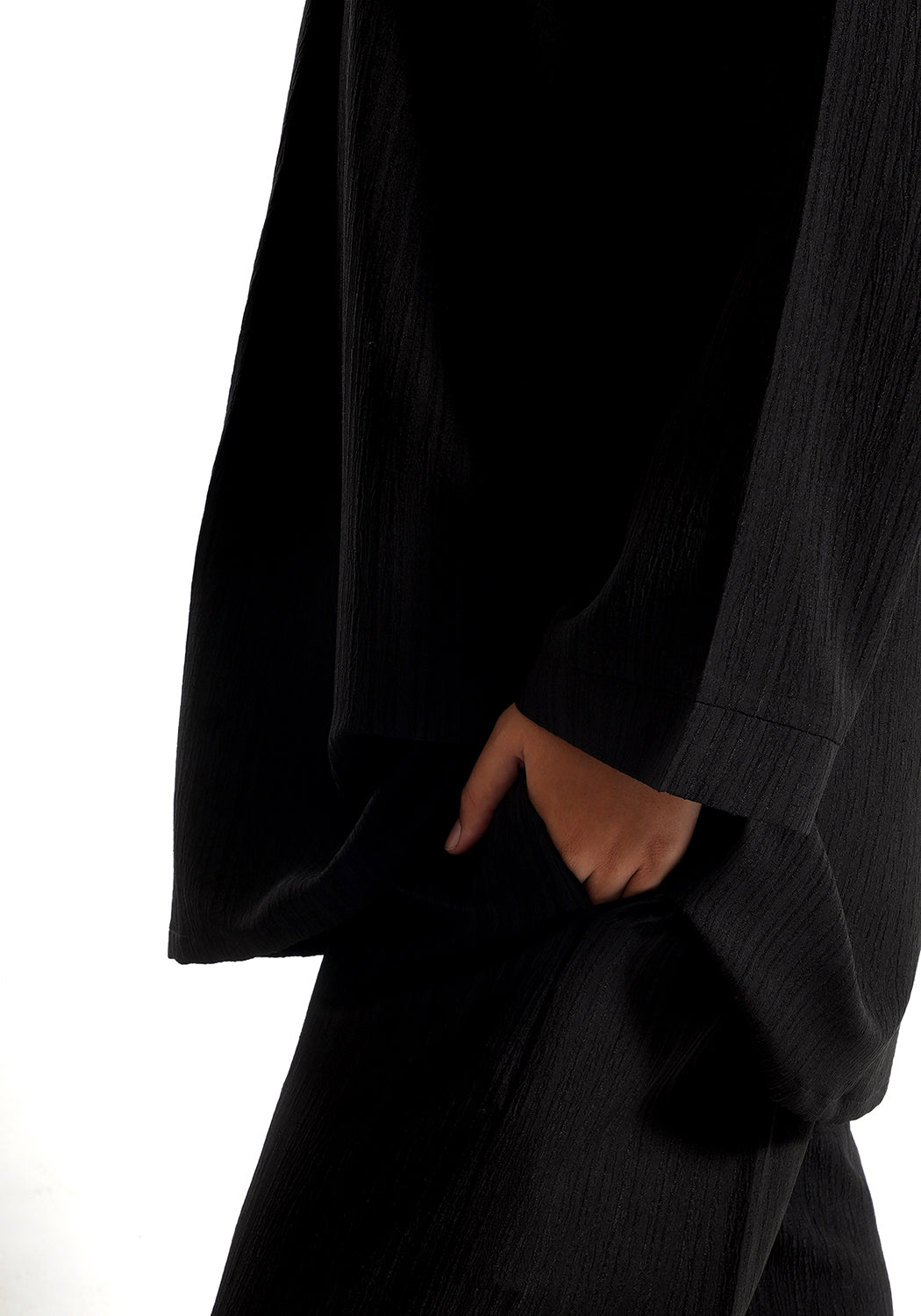 Black Textured Co-Ord Set