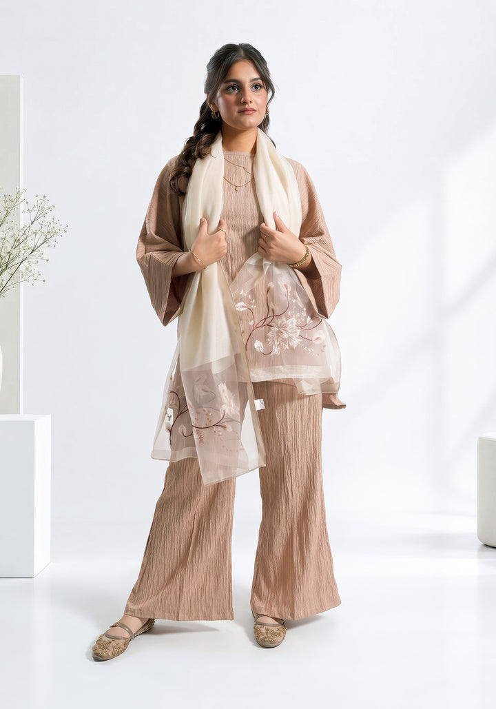 Beige Textured Co-Ord Set