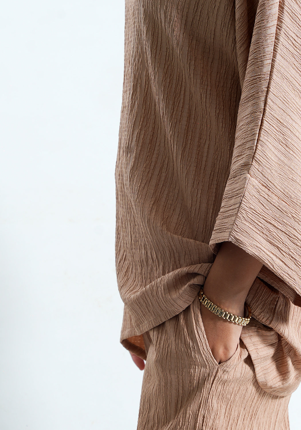 Beige Textured Co-Ord Set