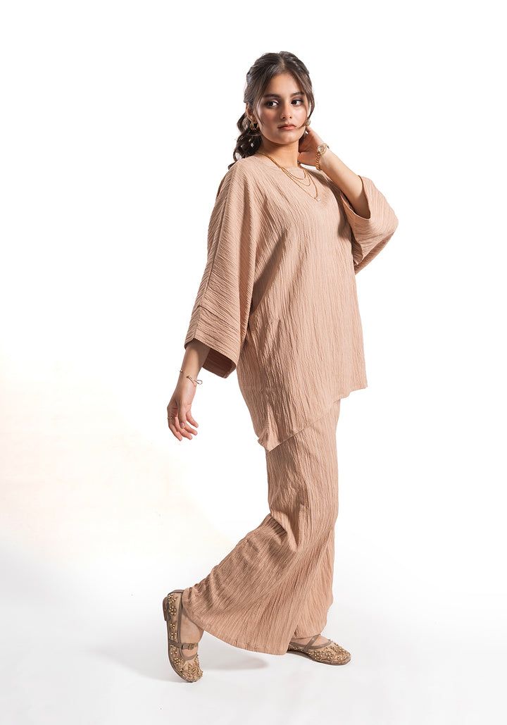 Beige Textured Co-Ord Set
