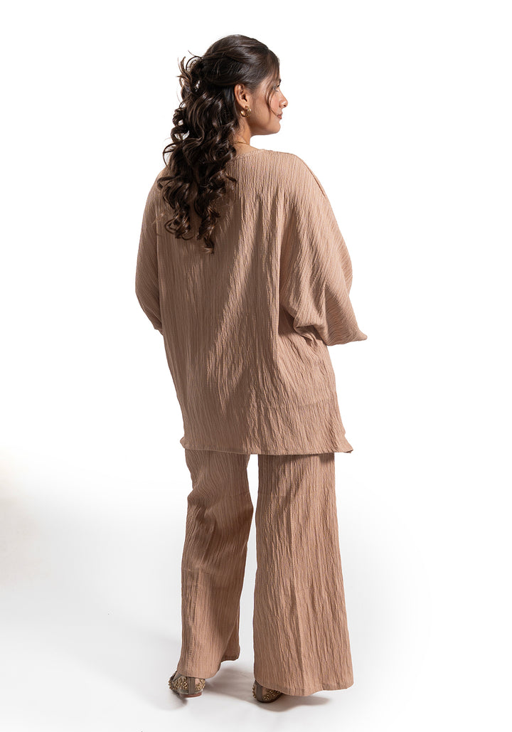 Beige Textured Co-Ord Set