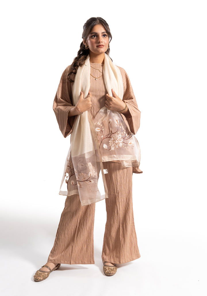 Beige Textured Co-Ord Set