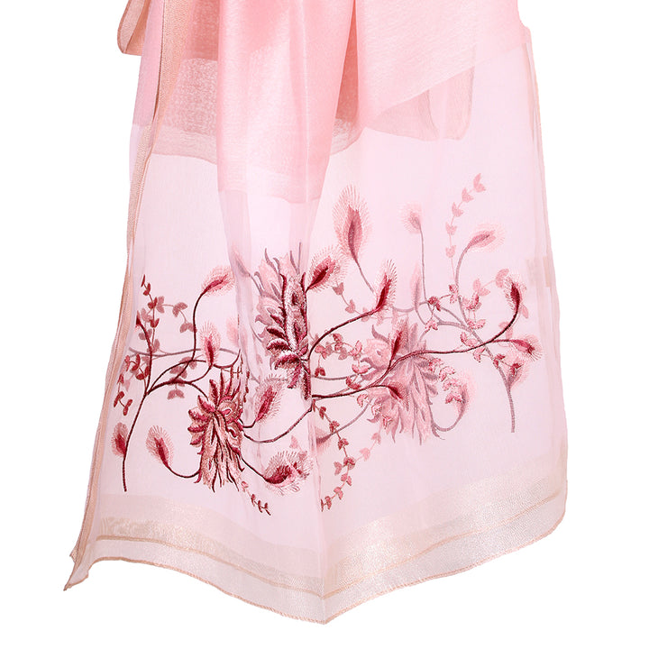 Organza Embroidery Dusty Pink