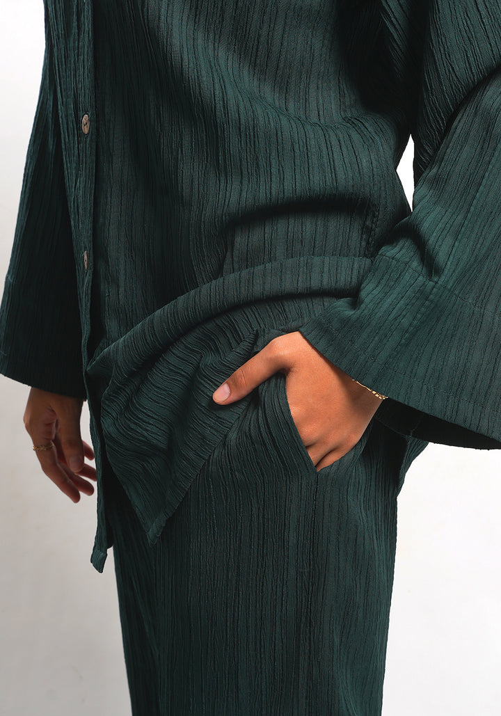 Green Textured Co-Ord Set