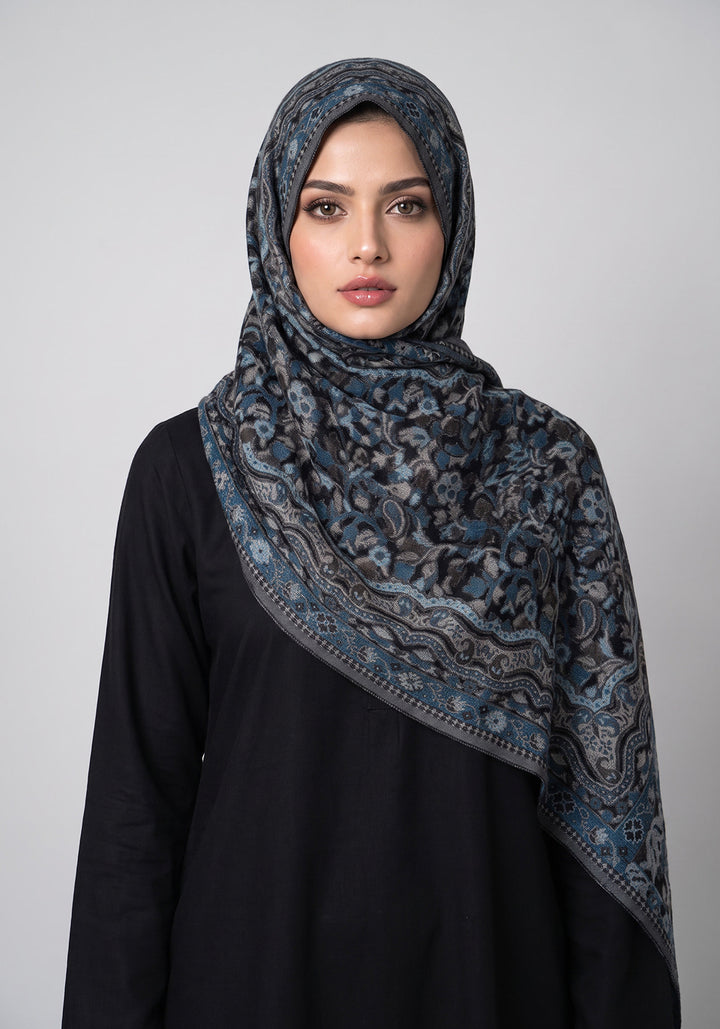 Saya Kani Pashmina Hijab - Black