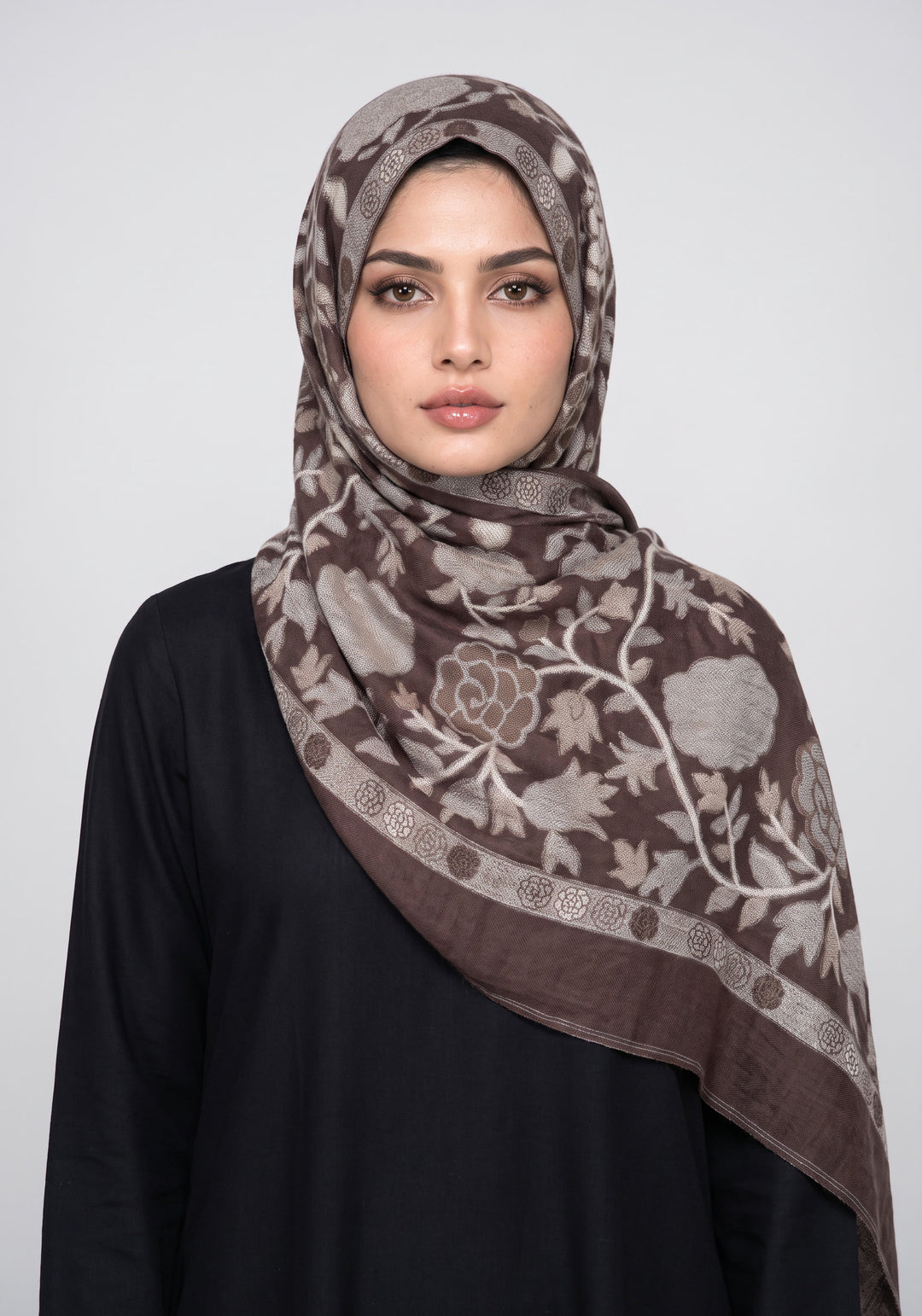 Sapphire Kani Pashmina Hijab - Brown