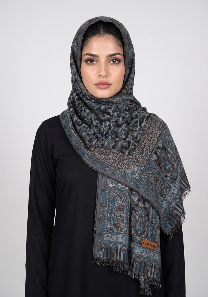 Warda Kani Pashmina Hijab - Black