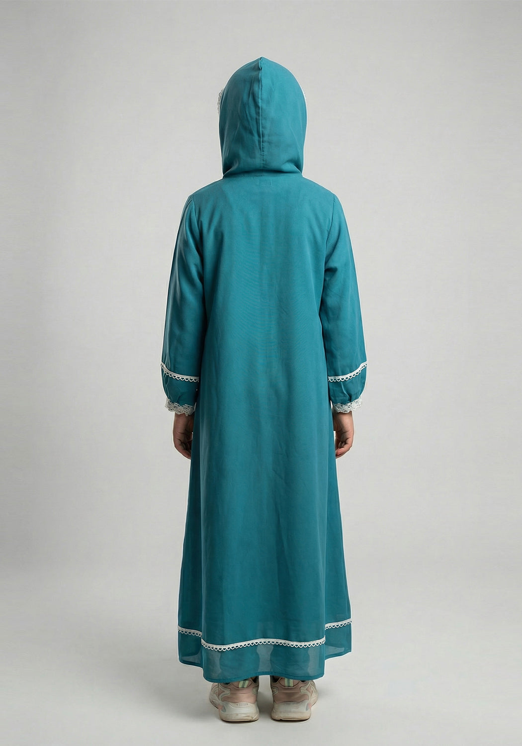 Aqua Green Hoodie Abaya