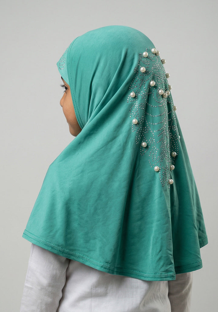 Kids Makhna Pearls - Sea Green