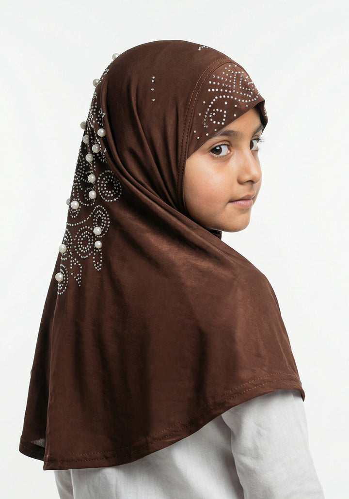 Kids Makhna Pearls - Brown