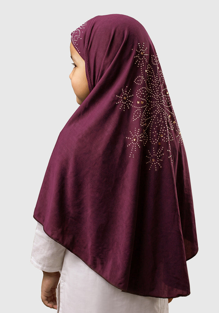 Kids Makhna Mirror - Burgandy