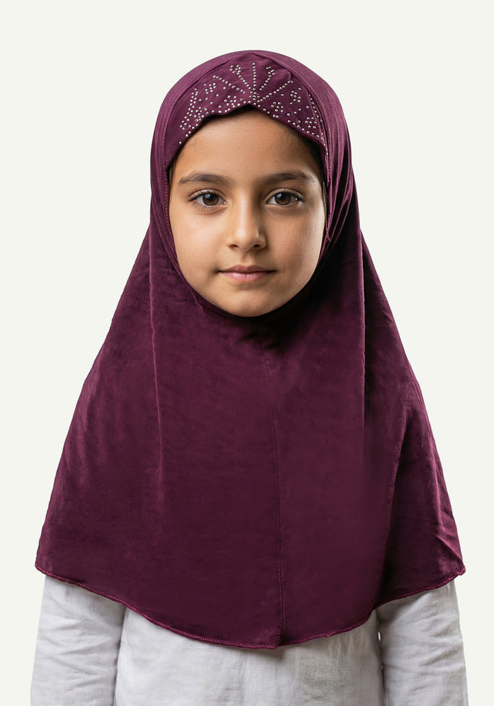 Kids Makhna Mirror - Burgandy