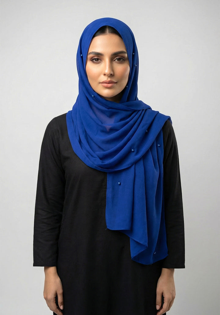 Maya Chiffon Hijabs - Blue