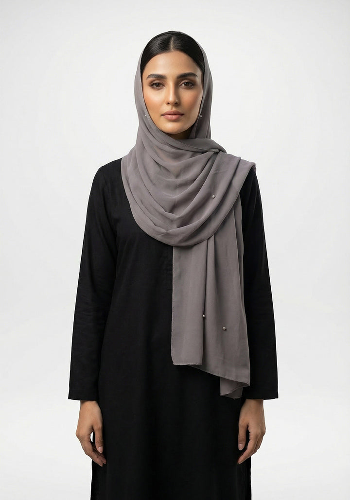 Maya Chiffon Hijabs - Grey