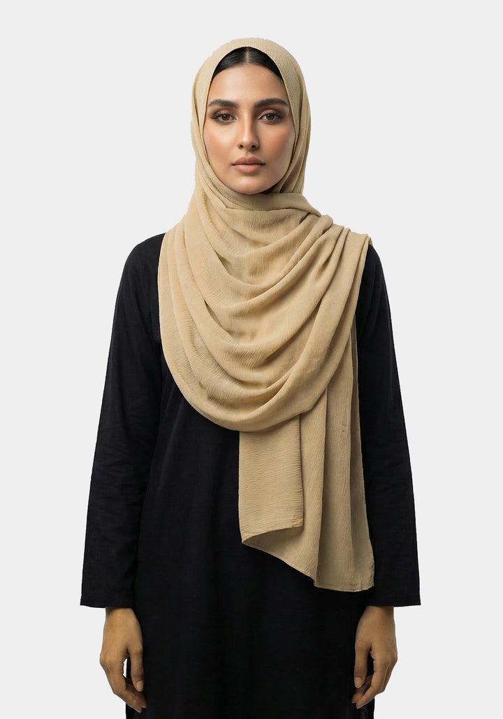 Crinkle Chiffon-Fawn