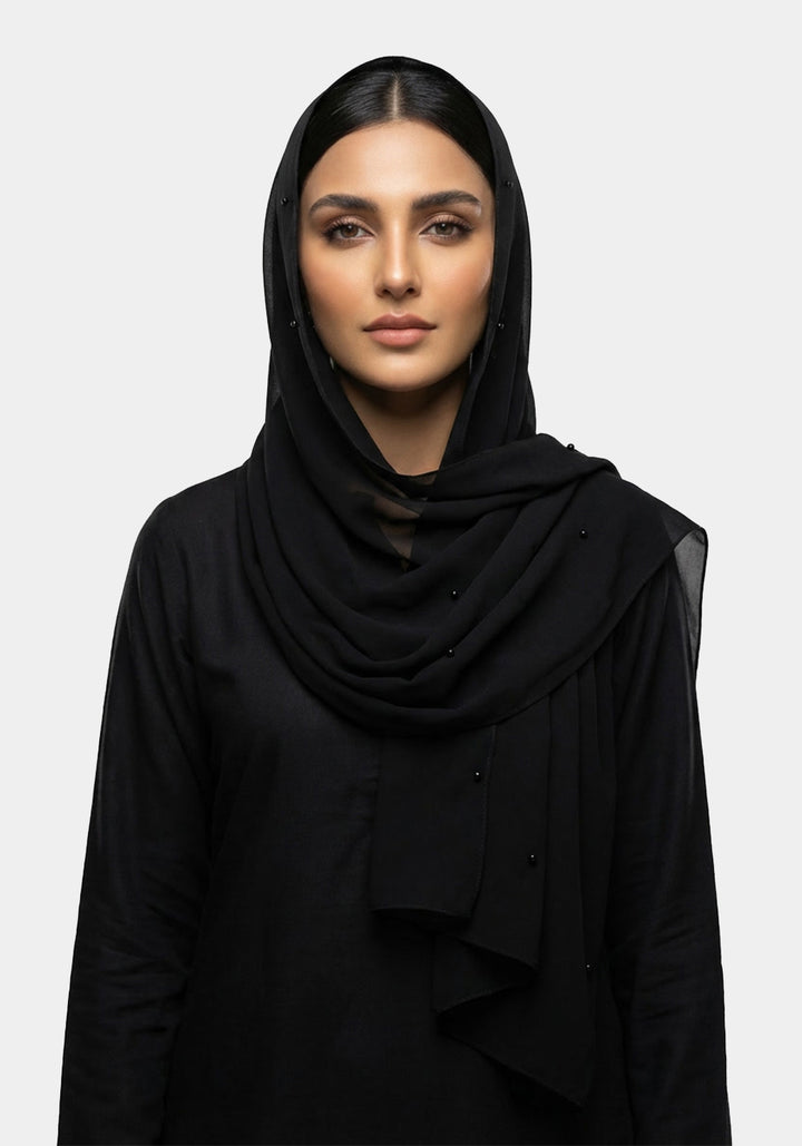 Maya Chiffon Hijabs - Black