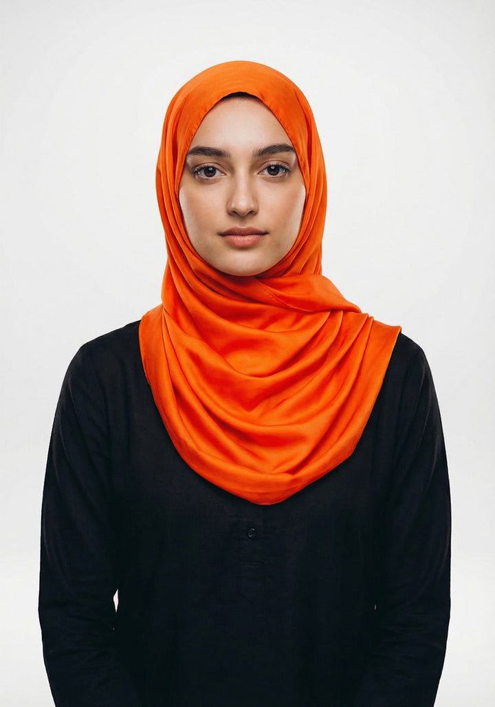Marketa Silk Hijab - Orange