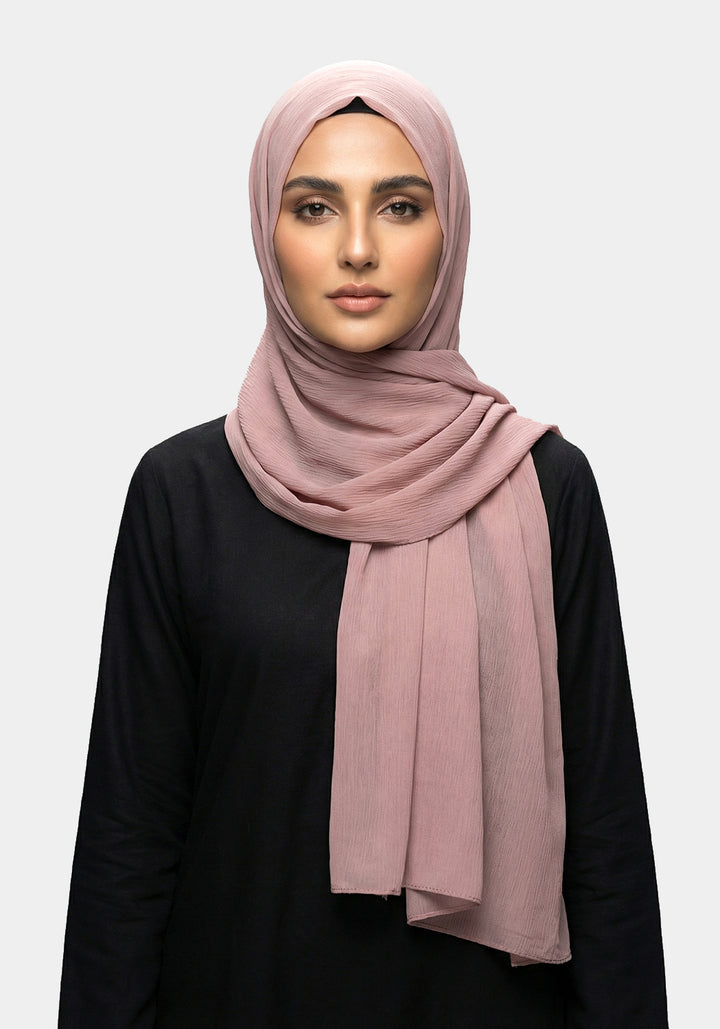 Crinkle Chiffon-Powder Pink