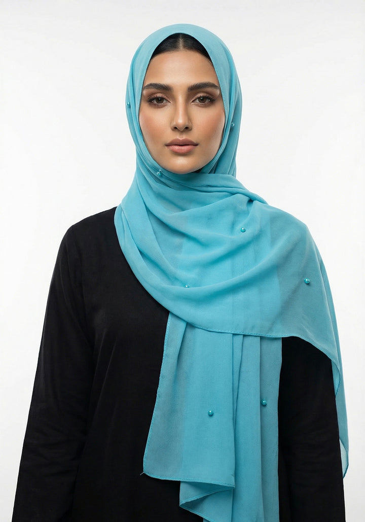 Maya Chiffon Hijabs - Sky Blue
