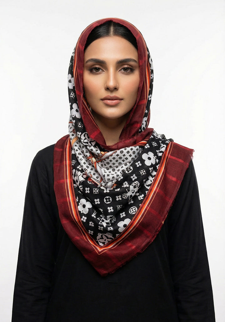 Nabiha Lawn Hijab - Maroon