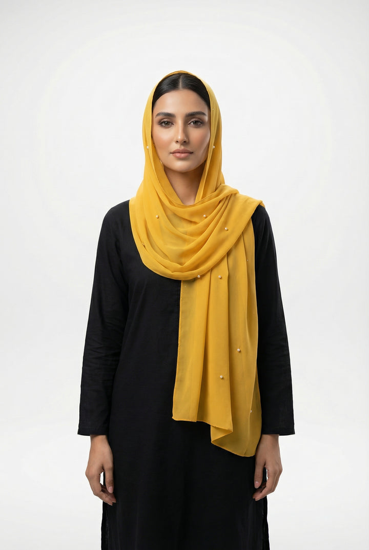 Maya Chiffon Hijabs - Yellow