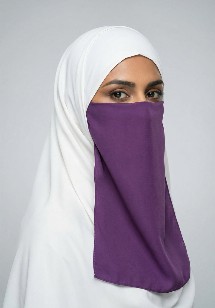 Alishba Niqab - Dark Purple