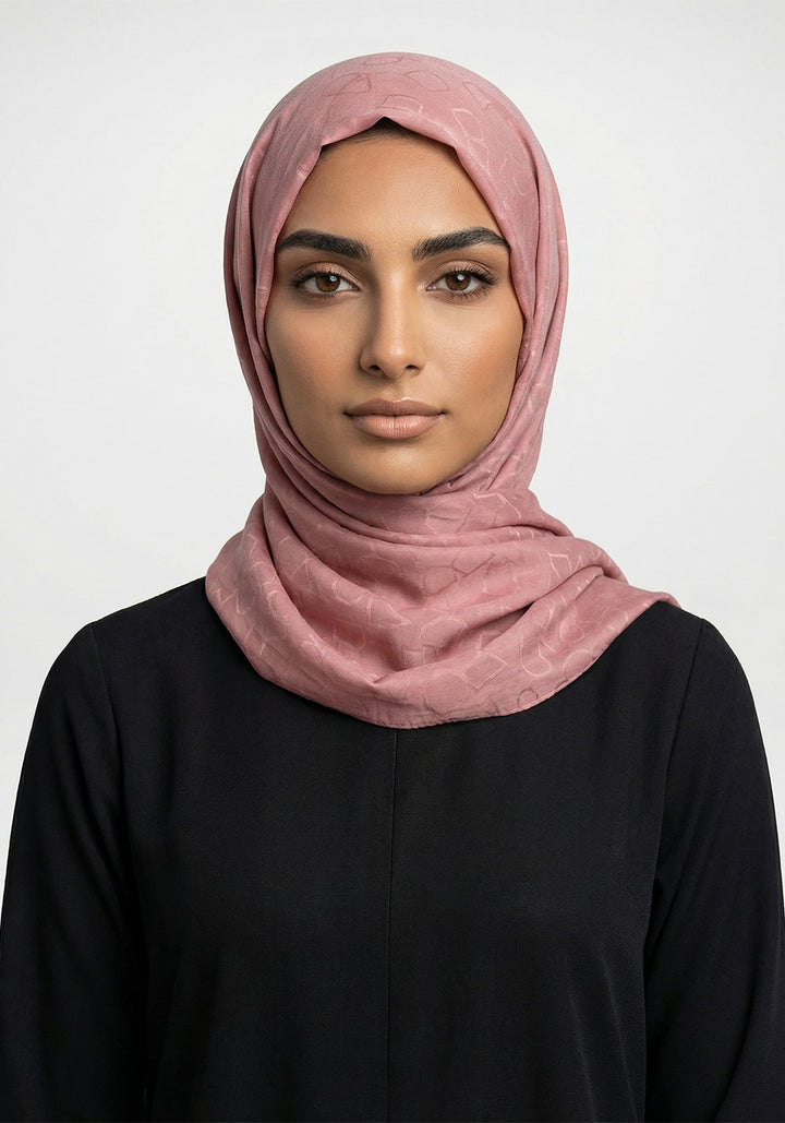 Ubah Printed Hijab - Pink